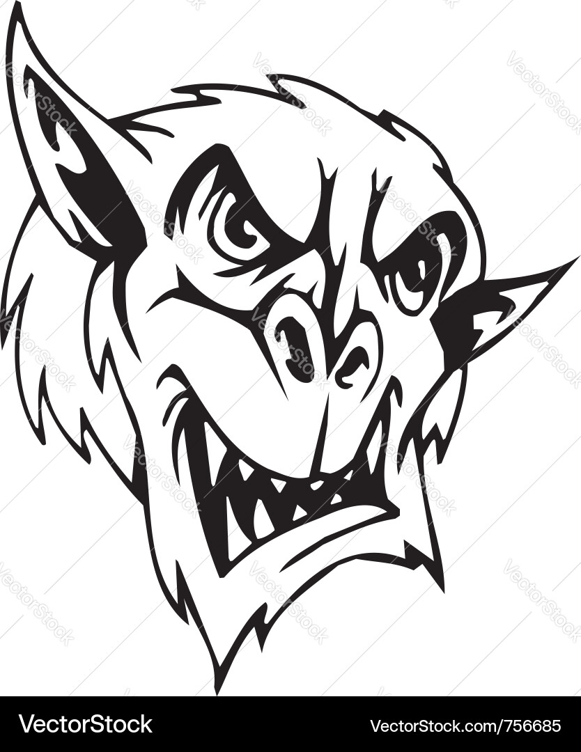 Evil Goblin Halloween Vector Image