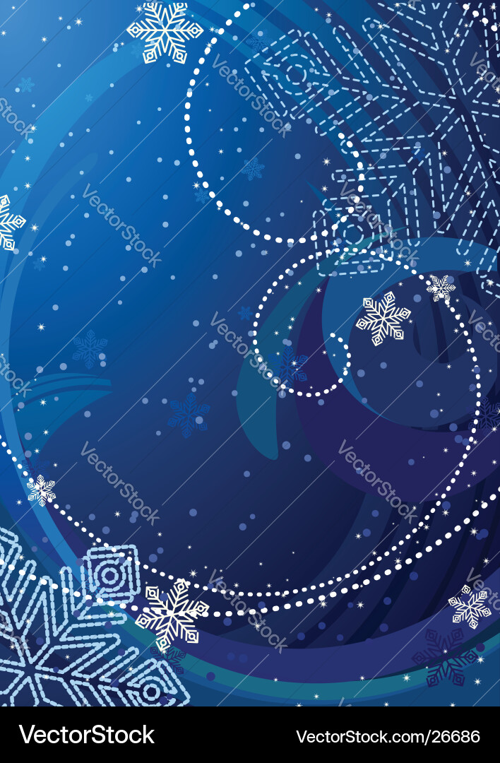 Crystal Snowflake Background vector image
