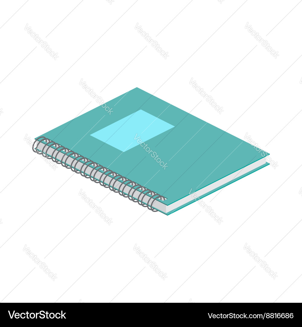 Isometric notebook on white background for web Vector Image