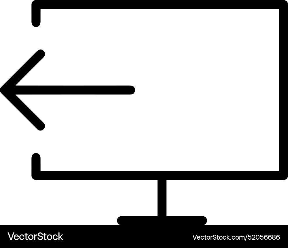 Upload outline icon symbol image Vector Image
