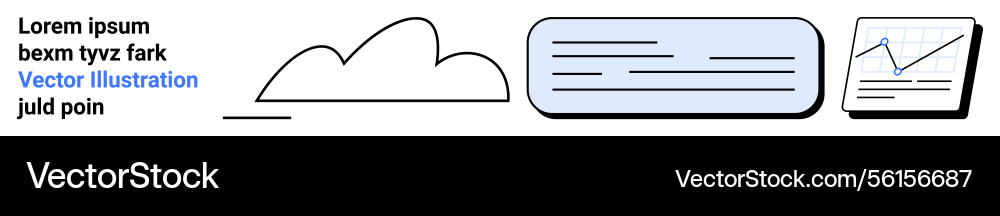 Abstract cloud text block and tablet Abstract cloud text block and tablet vector image