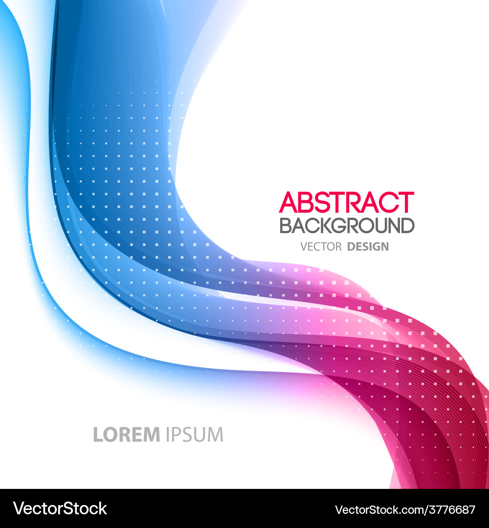 Abstract curved lines background template Vector Image