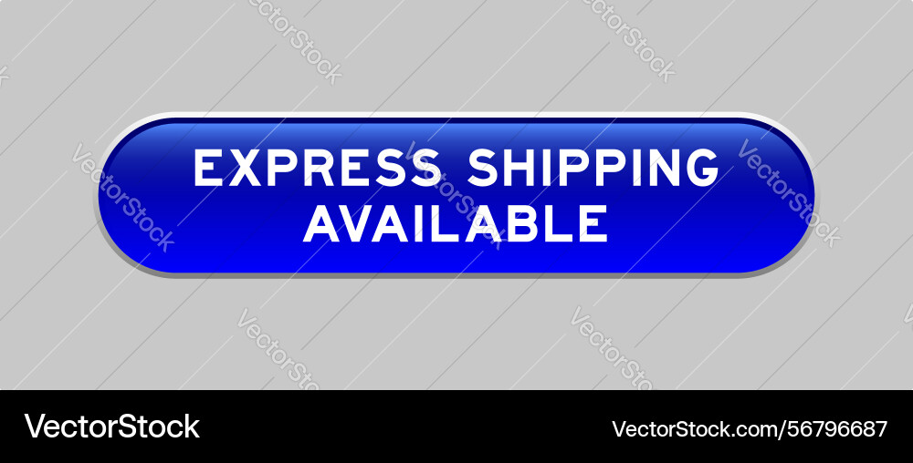 Blue color capsule shape button with word express Blue color capsule shape button with word express vector image
