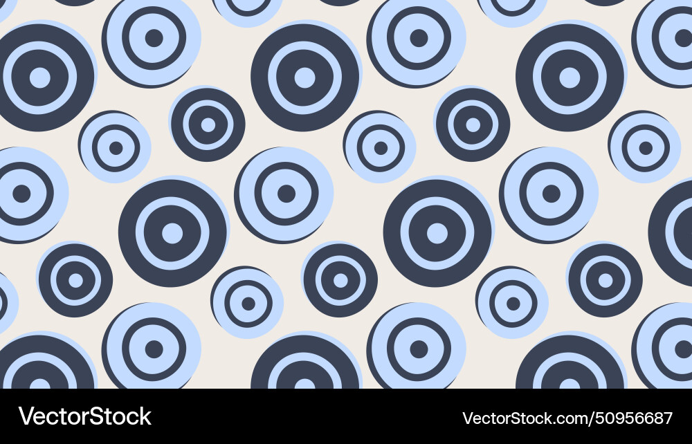Seamless pattern with circles in retro style Vector Image