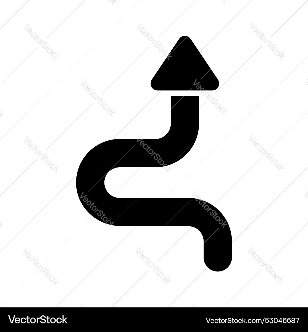 Zigzag or curved arrow design Vector Image