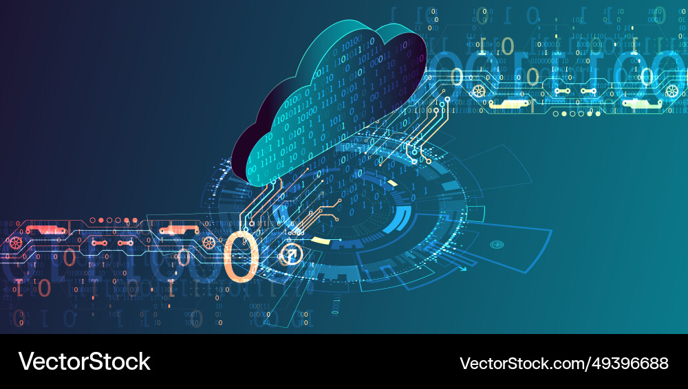 Cloud computing conceptabstract connection Vector Image