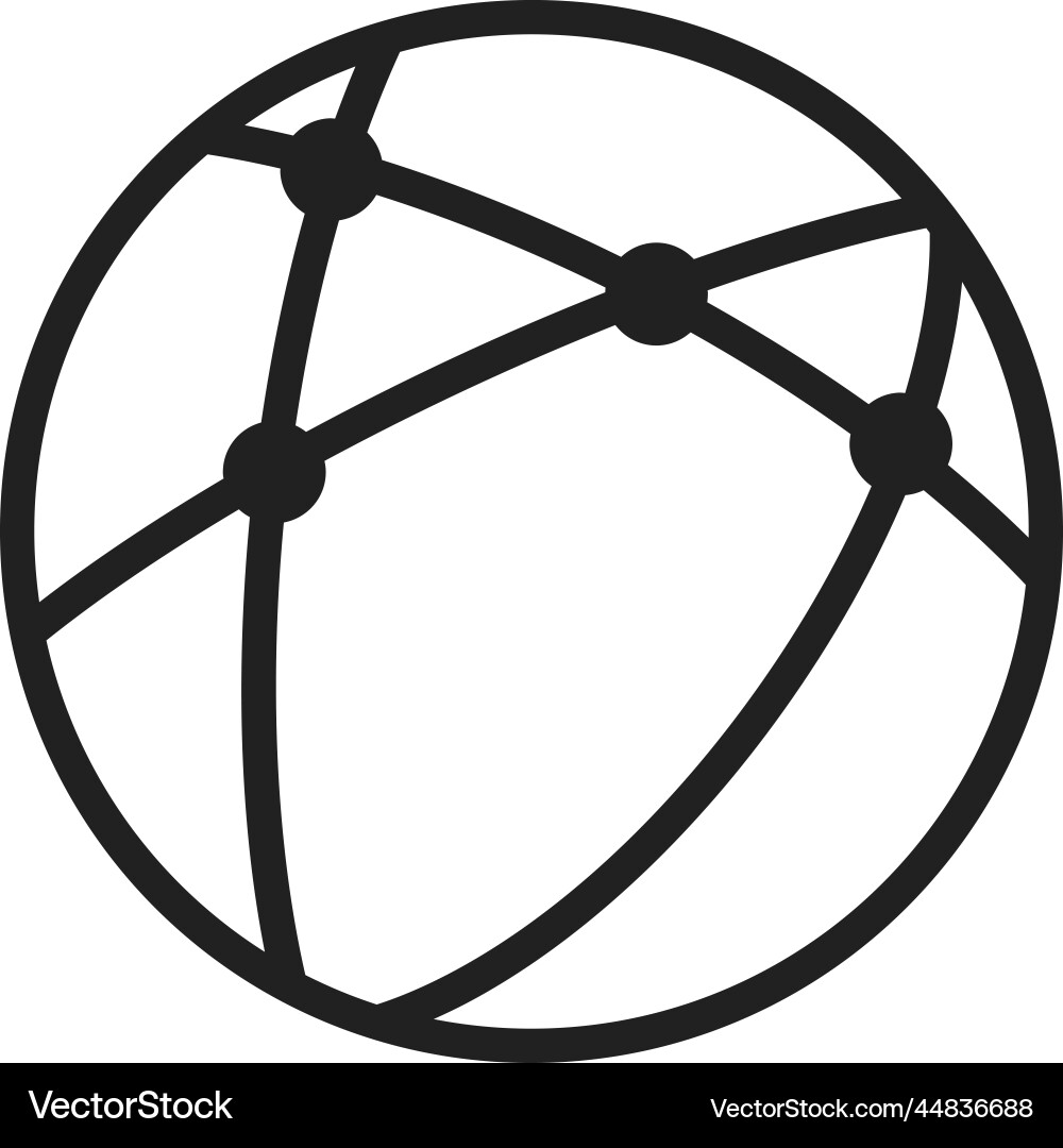 Global Connection Network Icon vector image