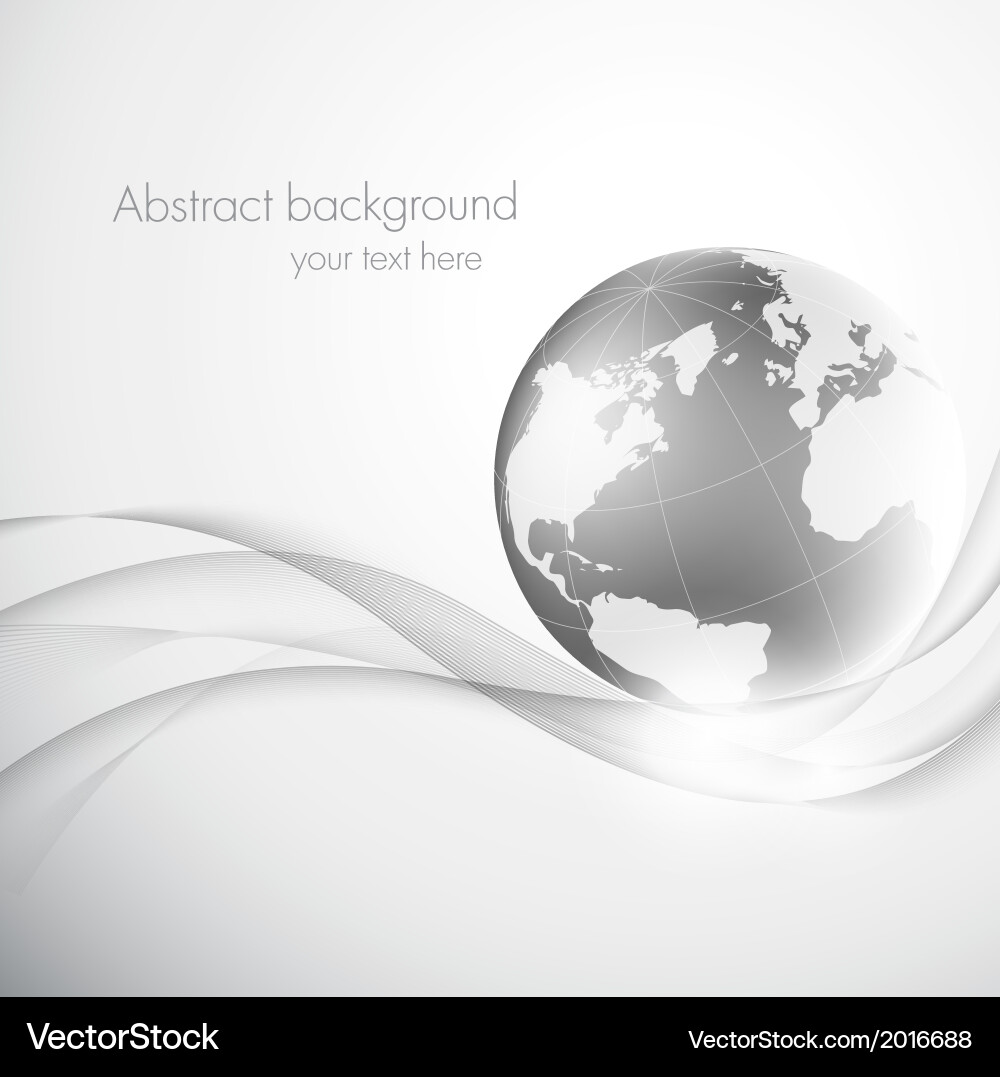 Gray Globe Background vector image