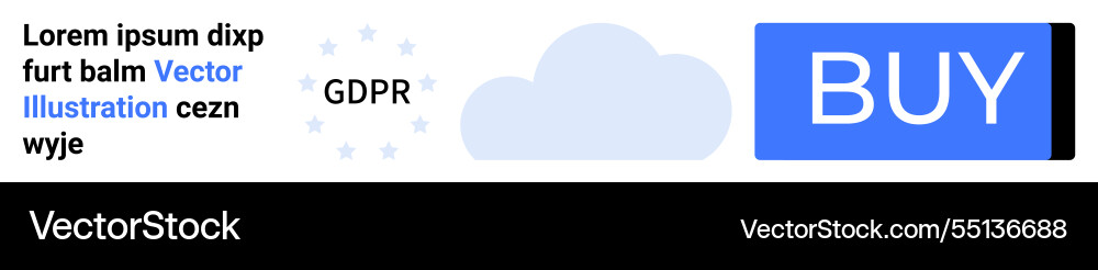 Modern web elements with gdpr compliance cloud Vector Image