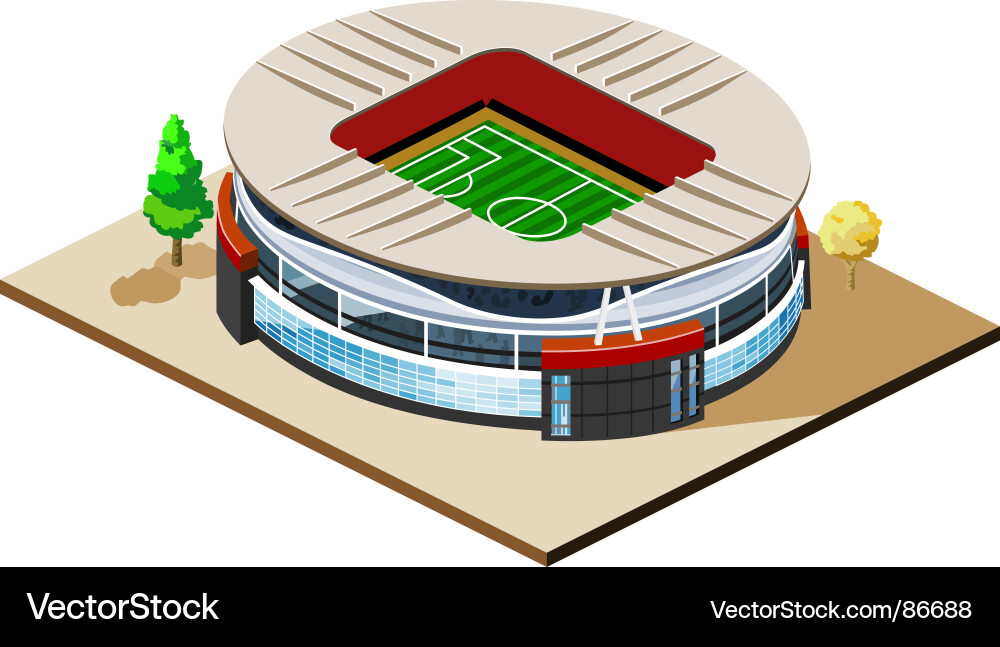 Modernes Stadion Isometric Vektorbild