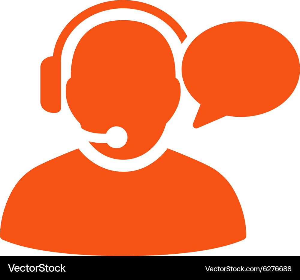 Operator message flat icon Vector Image
