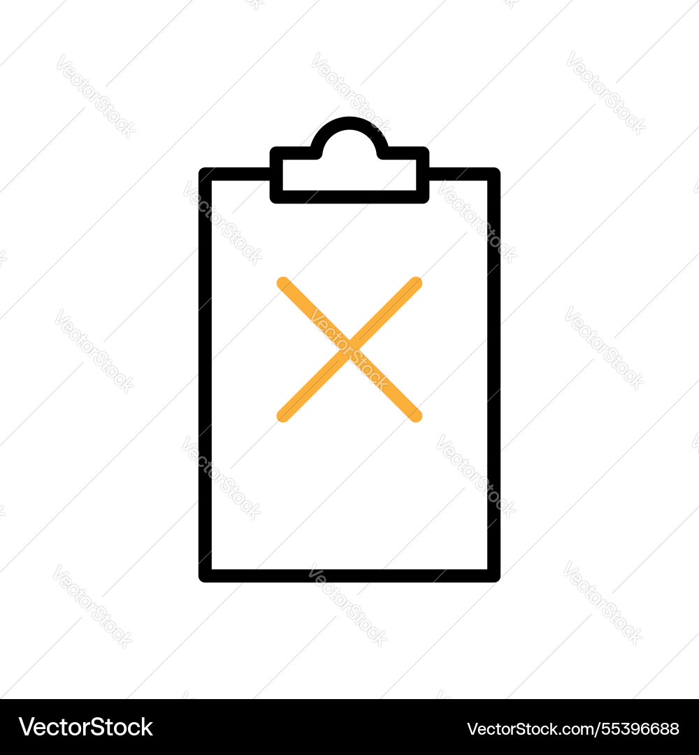 Two color file cross marks tool graphics design vector image