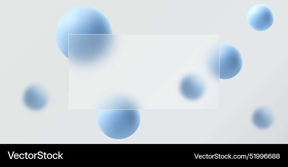 Website landing page in glass morphism style Website landing page in glass morphism style vector image