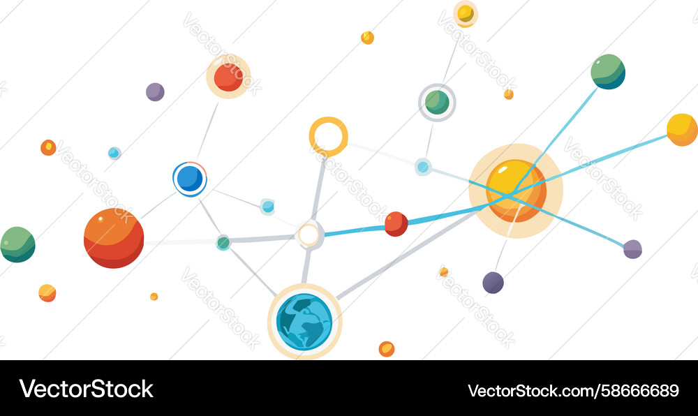 Abstract Network Dots - Data Connection Vector Image