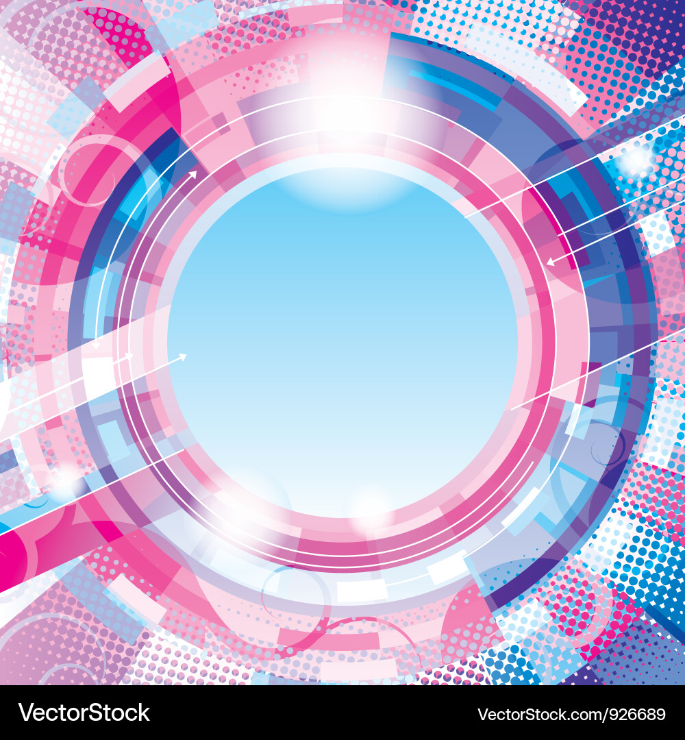 Abstract Techno Circle Background vector image