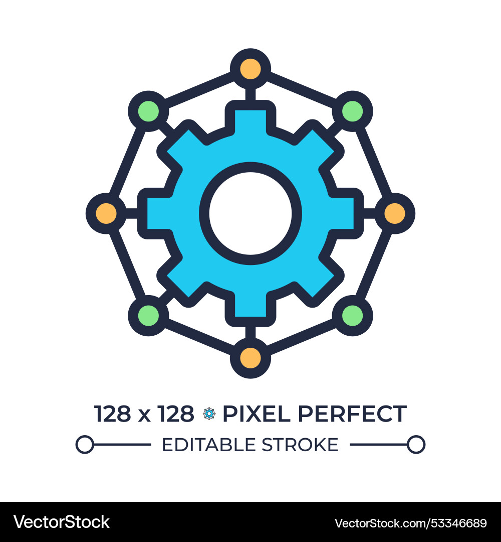 Automation process rgb pixel perfect color icon Vector Image