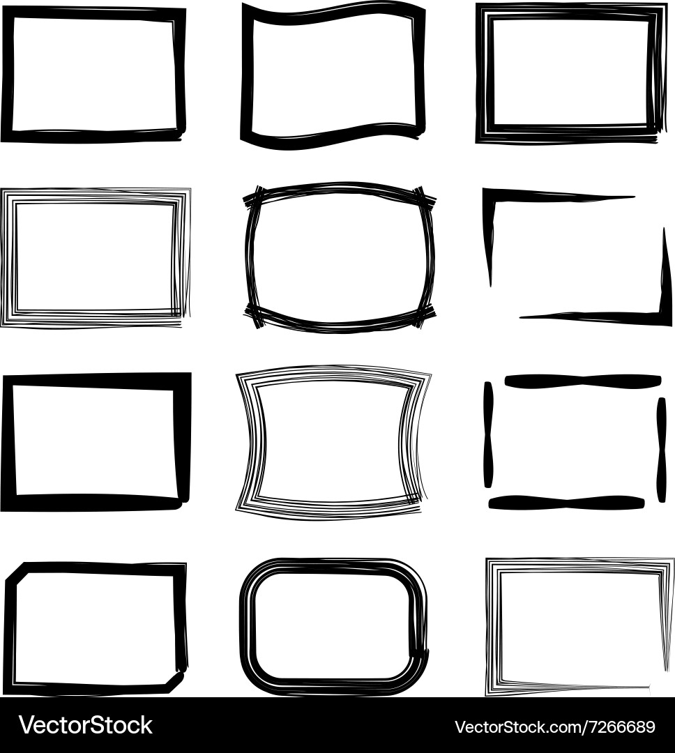 Rectangular Frame Collection vector image