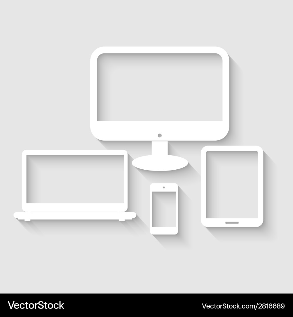 Set of computer tablet Vector Image