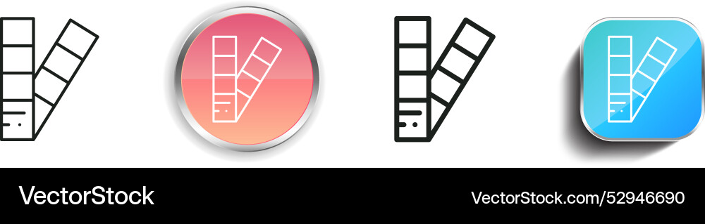 Colors icon thin linear regular and button style Colors icon thin linear regular and button style Vector Image