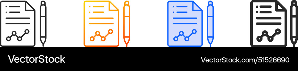 Contract iconthin linear gradient blue stroke Contract iconthin linear gradient blue stroke vector image