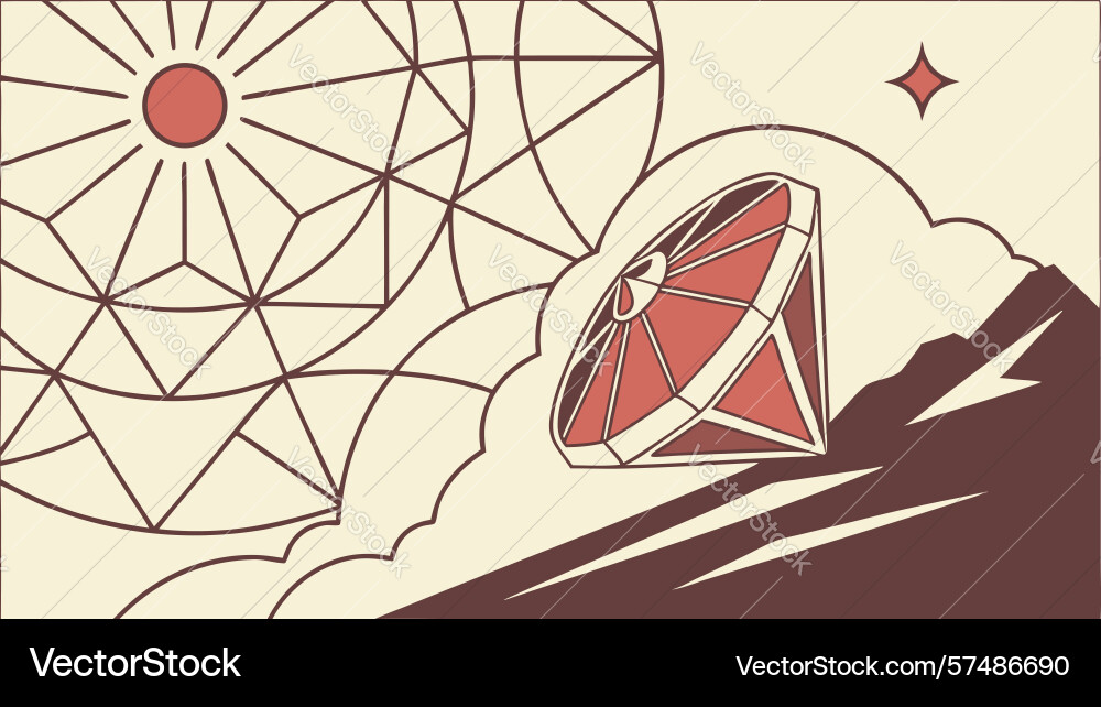 Diamond web intricate geometric patterns vector image