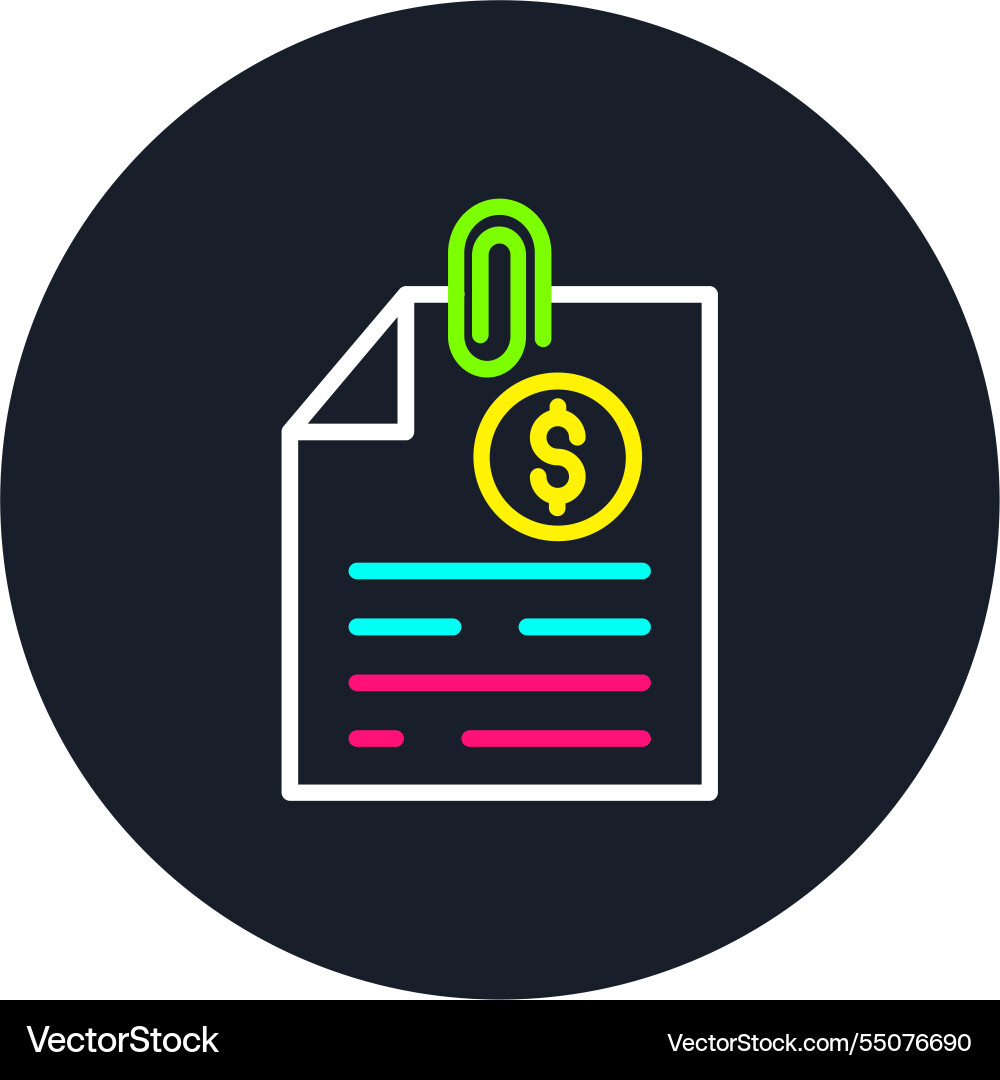 Files line multi color icon Vector Image