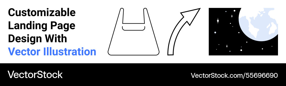 Minimalist graphics featuring shopping bag upward Minimalist graphics featuring shopping bag upward vector image