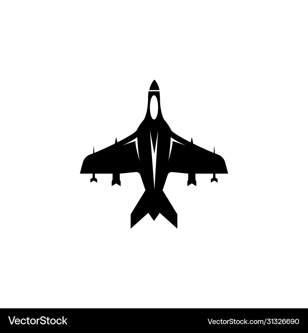 Modern Fighter Jet Icon Vector Image