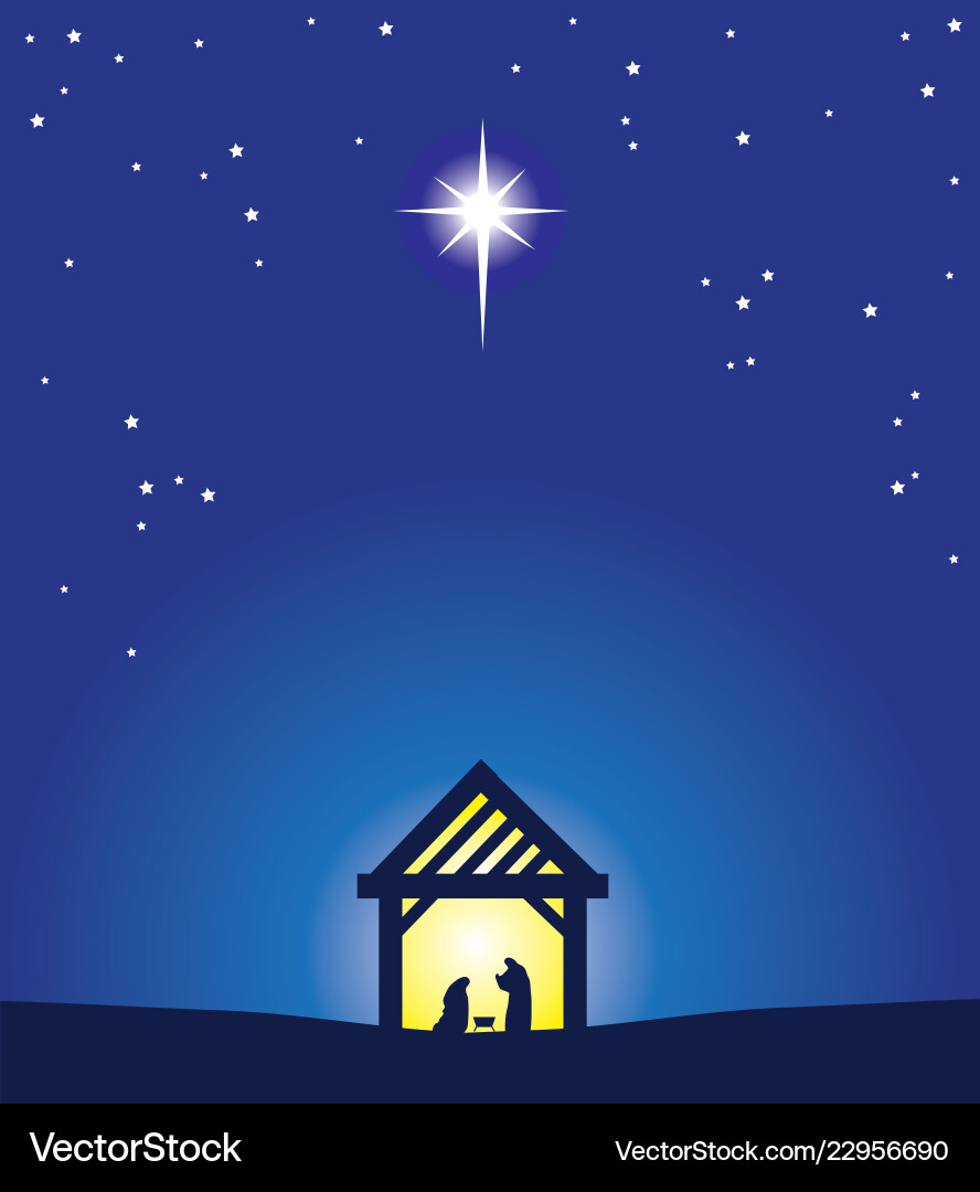 Nativity scene Royalty Free Vector Image - VectorStock