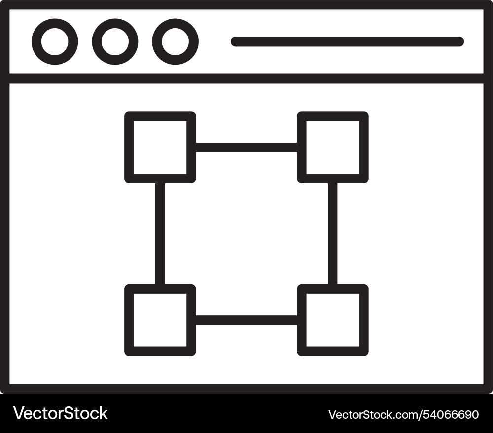 Text editor line icon design Vector Image