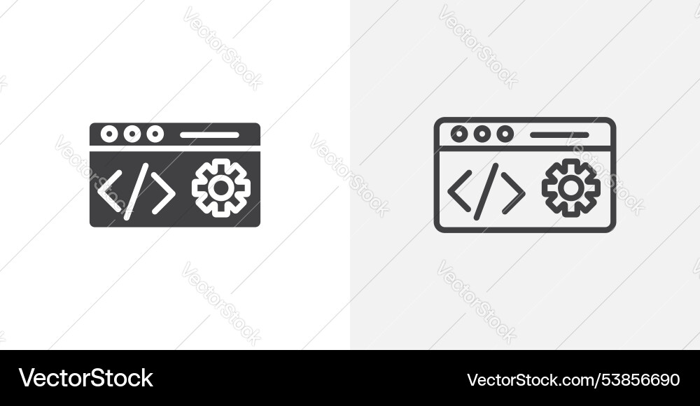 Web development icon set Web development icon set vector image