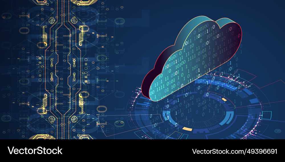 Cloud computing conceptabstract connection Cloud computing conceptabstract connection vector image