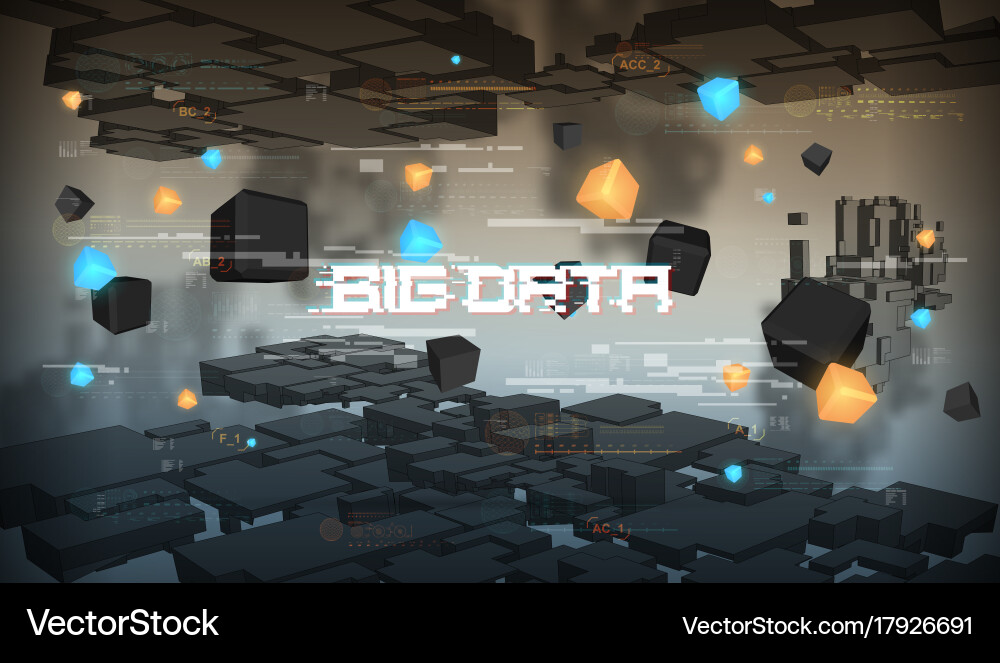 Data Networks Abstract Visualization vector image