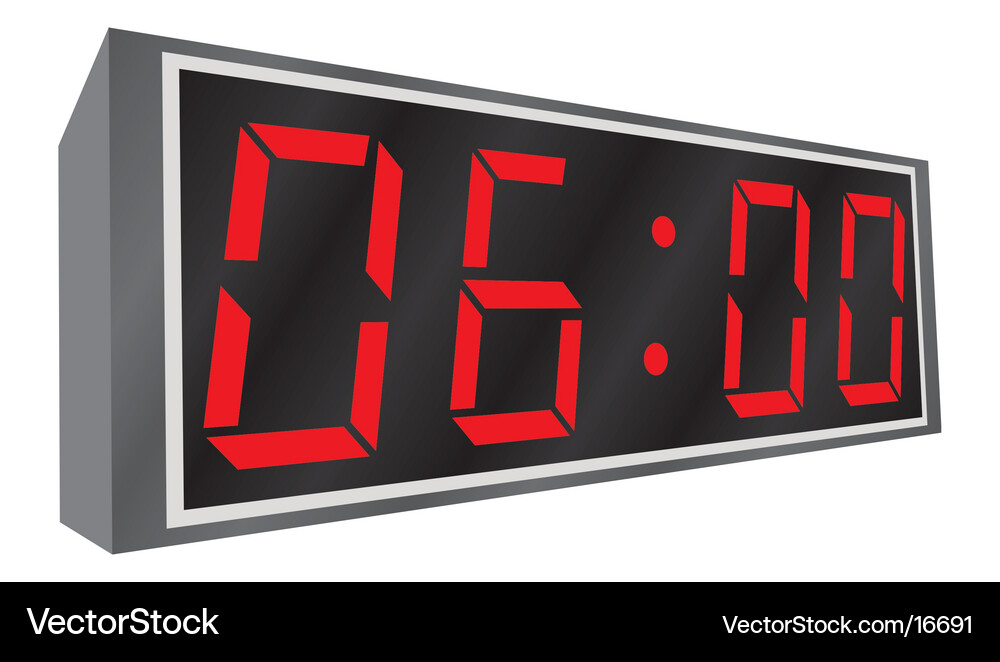 Digital Alarm Clock Vector Image