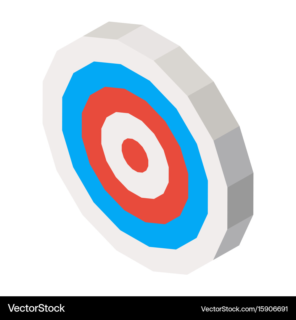 Empty dartboard with blue and red lines 3d Vector Image