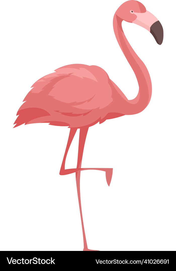 Pink Flamingo Icon Vector Image
