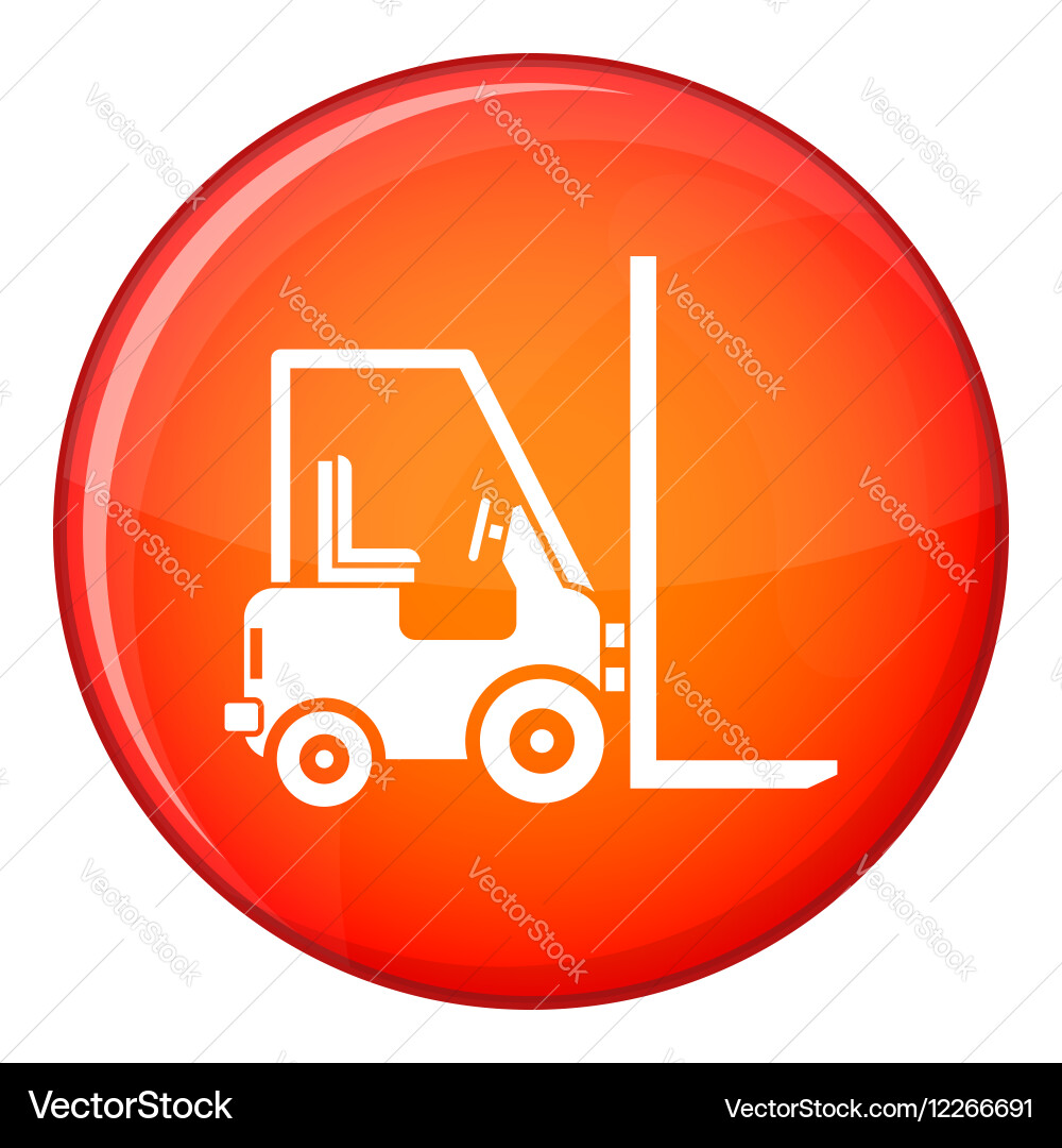 Stacker loader icon flat style Vector Image