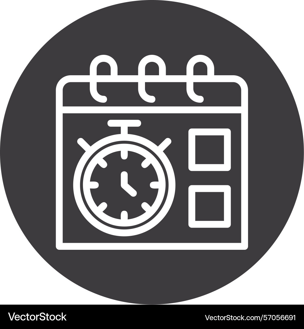 Timeblock line circle style icon design Vector Image