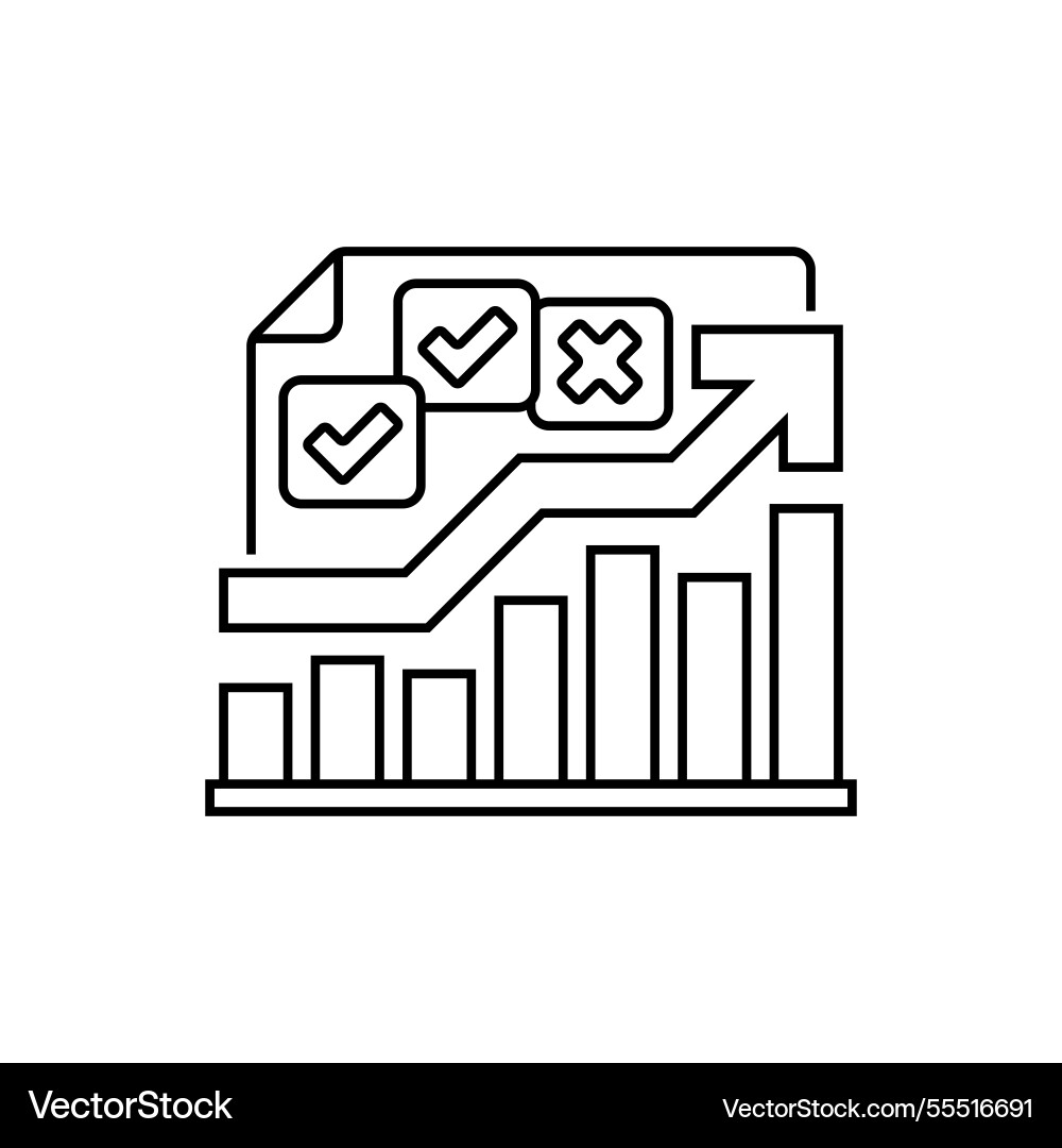 Trend arrow line icon linear style sign Trend arrow line icon linear style sign vector image