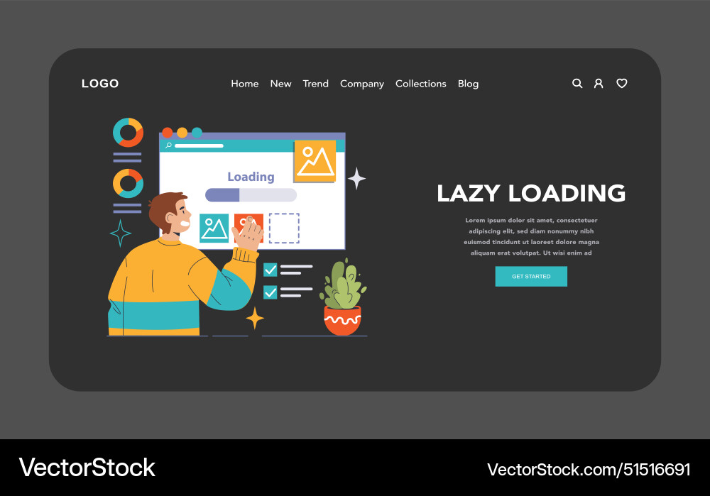 Website Performance Optimization vector image