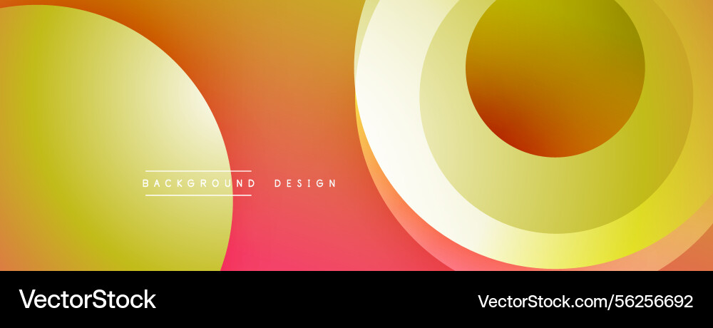 Abstract gradient circles overlap creating Vector Image