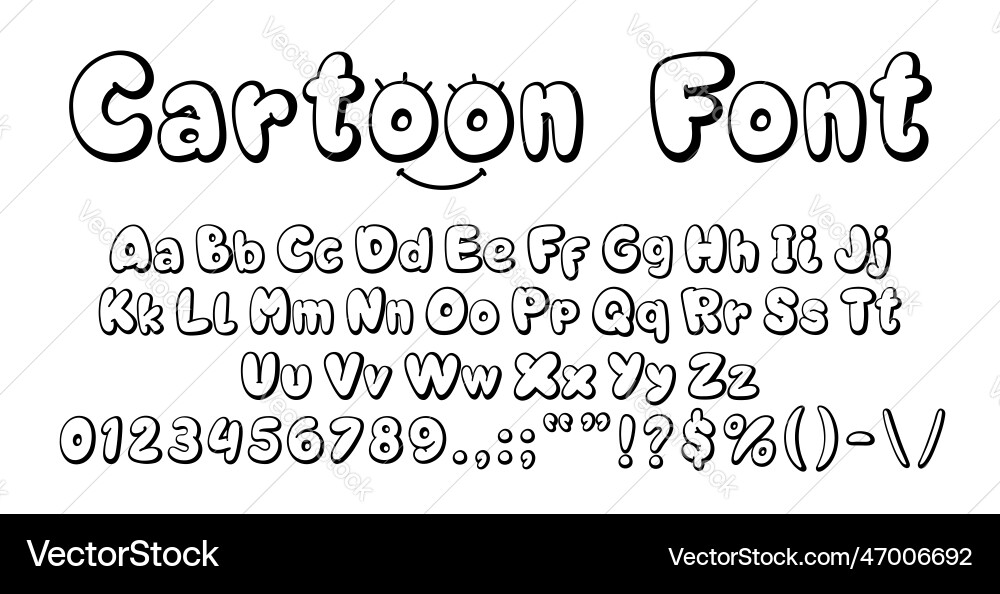 Comics bubble font balloon typeface fat alphabet Comics bubble font balloon typeface fat alphabet vector image