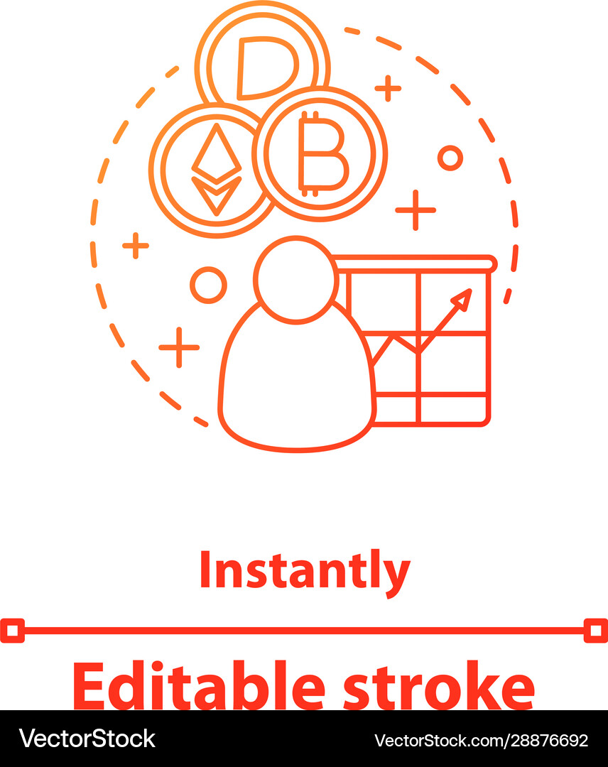 Cryptocurrency market concept icon – Royalty-Free Vector | VectorStock