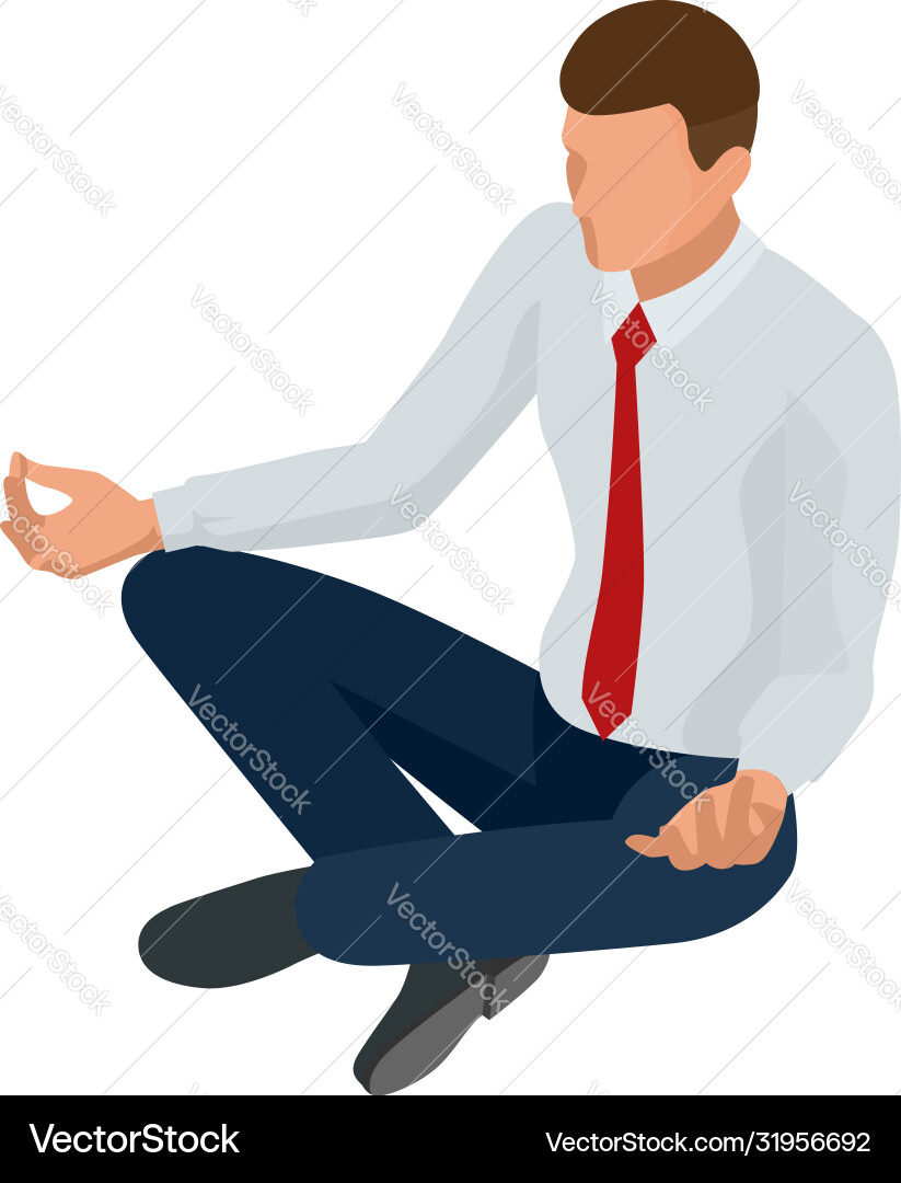 Isometric businessman isolated on write creating Isometric businessman isolated on write creating vector image