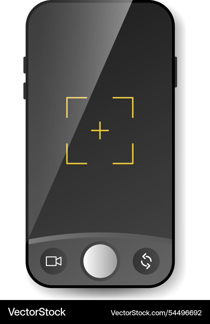Mobile operating system camera application vector image