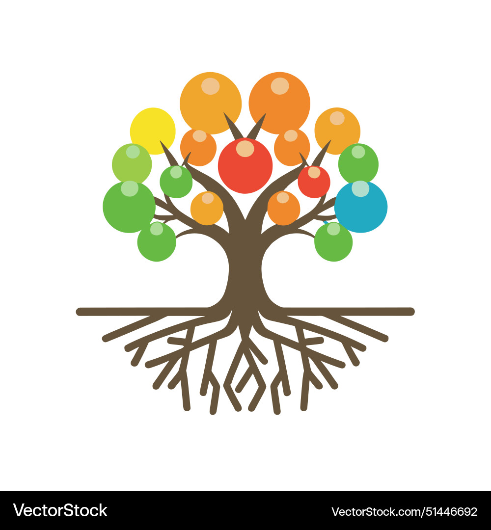 Tree with roots Tree with roots vector image