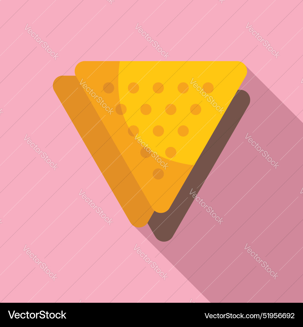 Two delicious triangular tortilla chips Royalty Free Vector