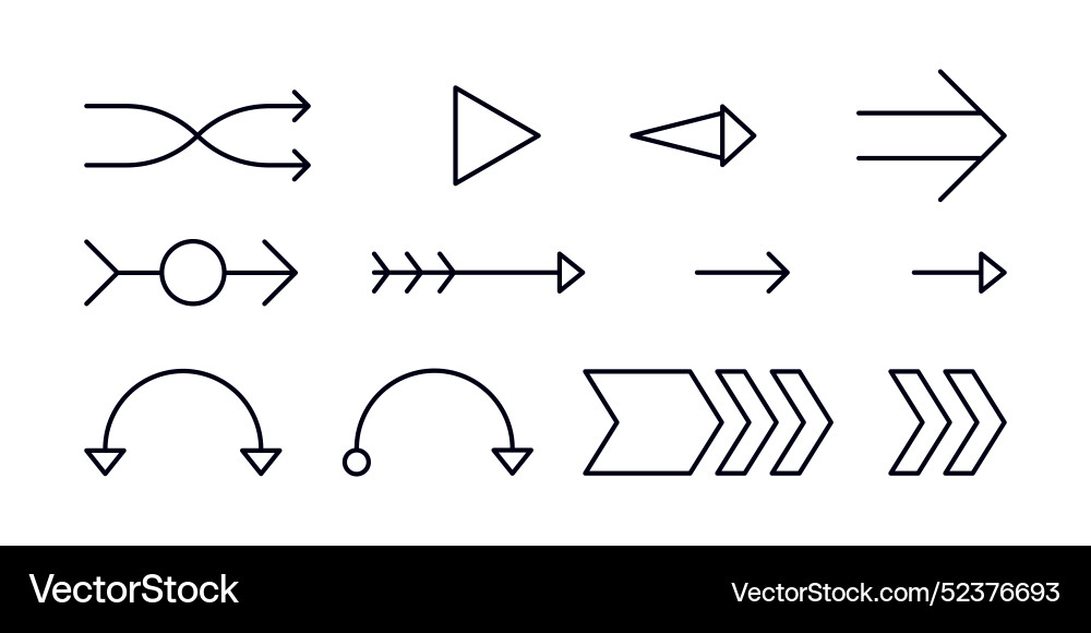 Arrow icon set icons button Arrow icon set icons button vector image