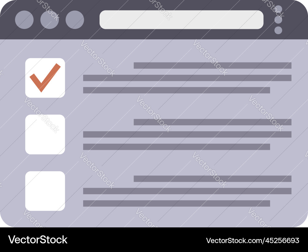 Browser icon flat computer window Browser icon flat computer window vector image