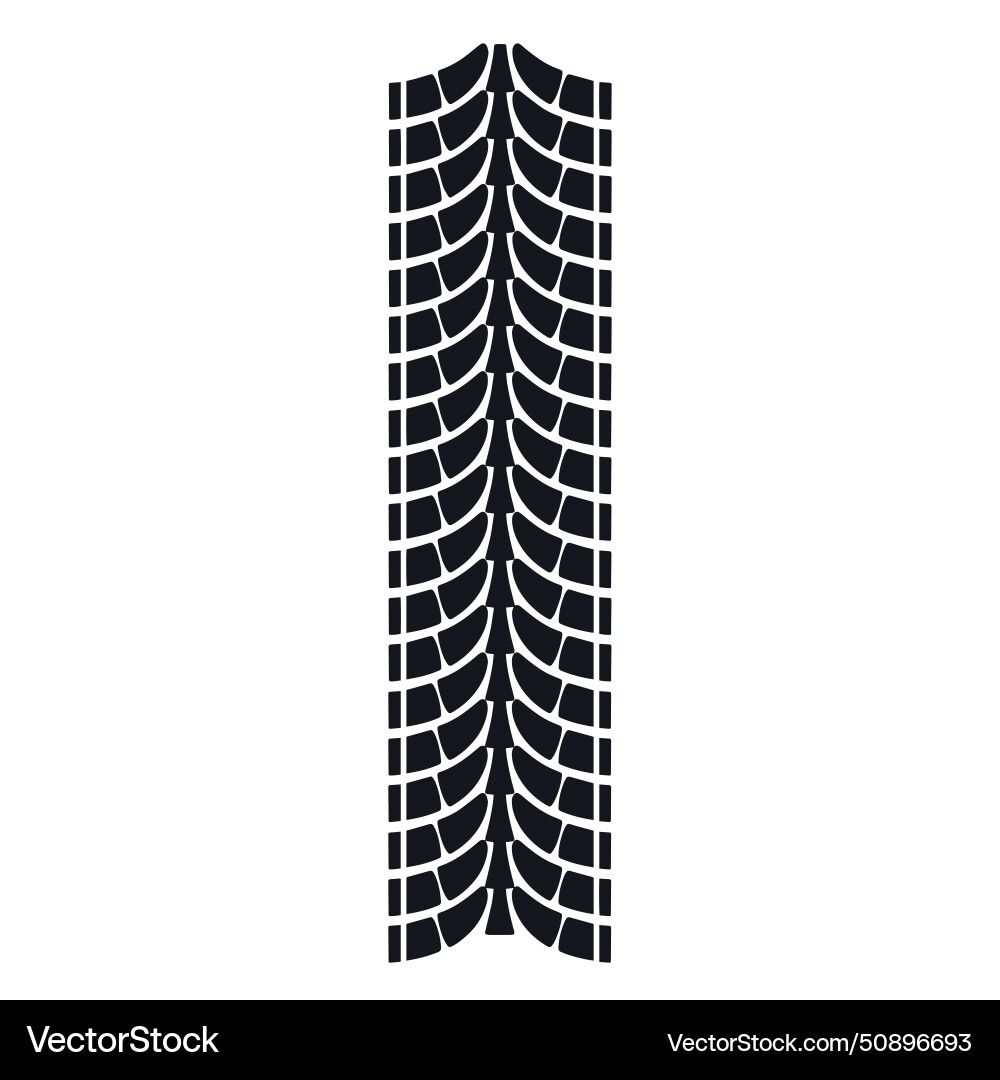 Car wheel track monochrome emblem Car wheel track monochrome emblem vector image
